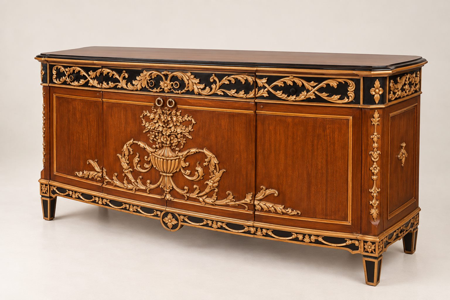 Gilded carved sideboard
