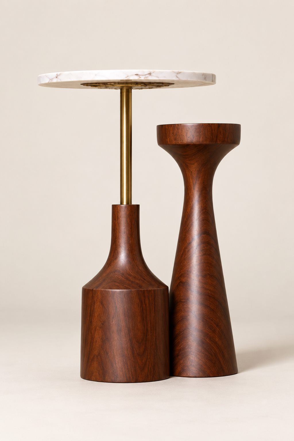 Marble-top side tables